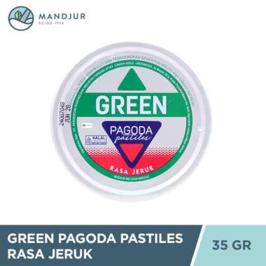 Green Pagoda Pastiles 35 Gram - Permen Pelega Tengggorokan Rasa Jeruk