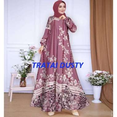 RAFLES - Baju Gamis Batik Wanita Muslimah Gaun Pesta Wanita Muslim Dewasa Mewah RFS 8