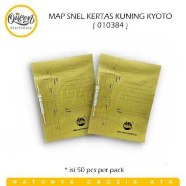 1 PAK (50 LEMBAR) MAP SNEL / MAP KERTAS / MAP DOKUMEN KUNING - KYOTO