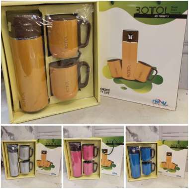 DUBBLIN/3OTOL SET REGENT//SET GIFT TERMOS DAN MUG Kuning
