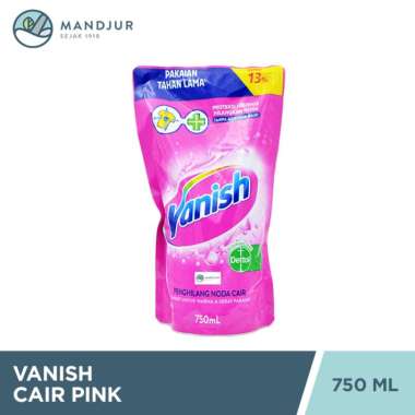 Vanish Cair Pink Pouch 750 mL - Penghilang Noda Pakaian Putih dan Bewarna