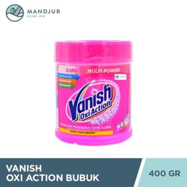 Vanish Bubuk Pink Oxi Action 400 Gr - Penghilang Noda Pakaian Putih dan Bewarna