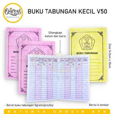 50 PCS BUKU TABUNGAN KECIL / NOTEBOOK TABUNGAN KECIL V50