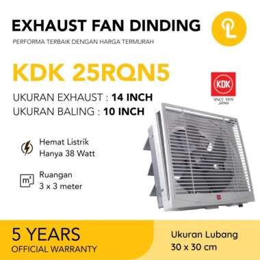Wall Exhaust Fan / Kipas Exhaust Dinding / Tembok 10" 10 inch KDK 25RQN 25 RQN 25RQN5