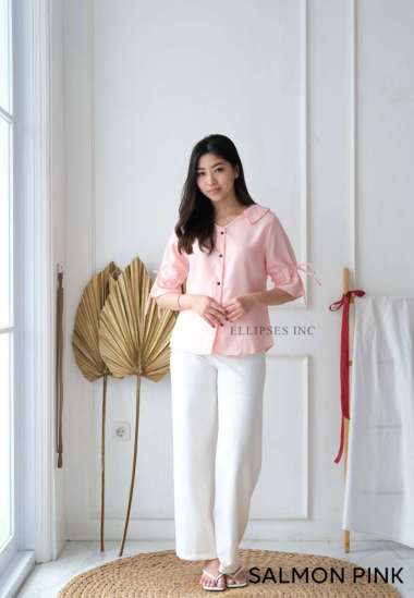 ELLIPSESINC Atasan Korea Wanita / Atasan Kerja Kantor Wanita / Lovis Collar Top M-L SALEM