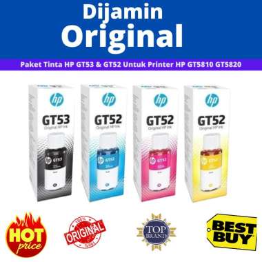 Paket Tinta HP GT53 & GT52 untuk Printer HP GT5810 GT5820