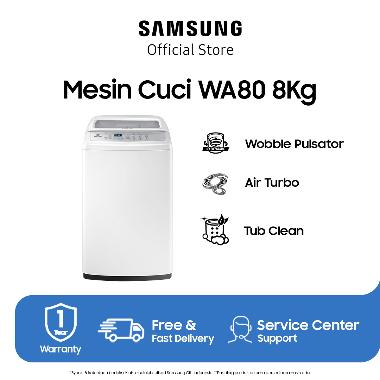 Samsung WA80H4200SW/SE Mesin Cuci Top Loading Wobble Technology [8 Kg]