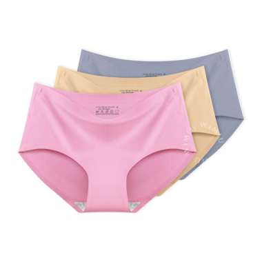 WIMIU Seamless 3PCS CD Celana Dalam Pakaian Dalam Wanita C920 MULTICOLOR M