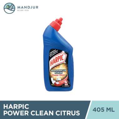 Harpic Power Clean Penghancur Kerak Citrus 405 ML - Pembersih dan Penghancur Kerak Kloset