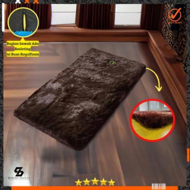 Sajadah Bulu Rasfur 115x65x5.5cm / Sajadah BuluISI BUSA SUPER YELLOW Merah