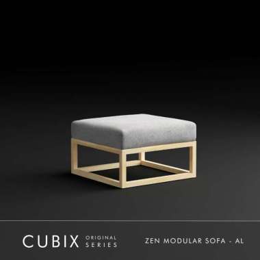 CUBIX SERIES | Signature – OT (Ottoman) | Kursi Modular Minimalis | Puff Ottoman | XIONCO grey