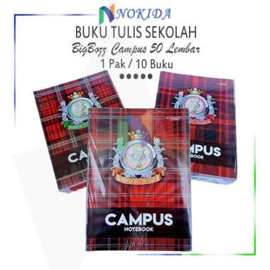 Nokida Buku Tulis Bigboss 1 Pack [50 Lembar/10 Buku] / Write Book 1 Pack Boxy / Buku Catatan Sekolah