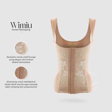 WIMIU Korset Wanita Pakaian Dalam Wanita Agafia Long Bra 58028 Black XXL