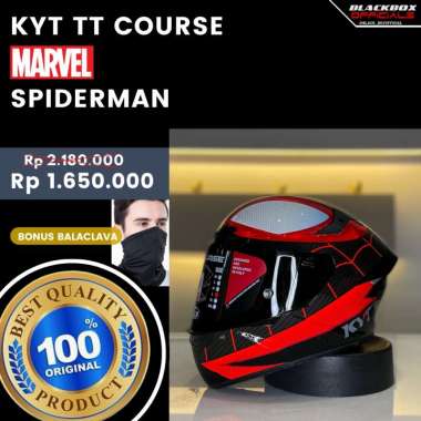 KYT TT Course Flat Marvel Spiderman Morales XL