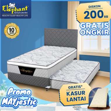 Springbed / Kasur 2 in 1 Elephant Longdale Rebounded 140 x 200 Authentic Grey