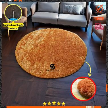 karpet bulat ISI HDP diameter 100cm tebal 5cm Hitam