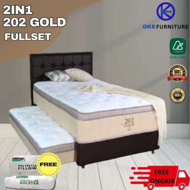 Kasur Sorong Springbed Airland 2in1 202 Gold Fullset 140x200