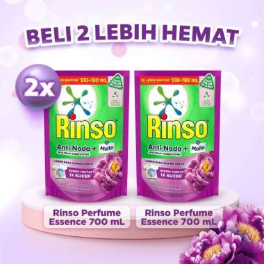 [BELI 2 LEBIH HEMAT] Rinso Molto Anti Noda Detergen Cair Perfume Essence [700 mL] -