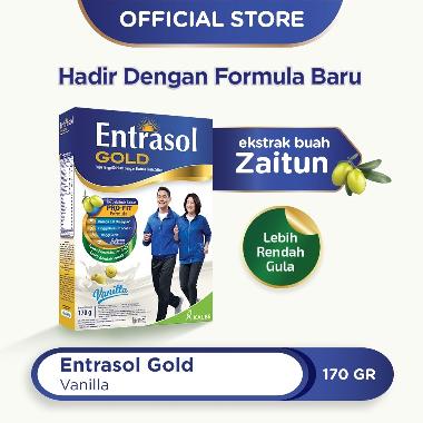 Promo Harga Entrasol Gold Susu Bubuk Vanilla 175 gr - Blibli