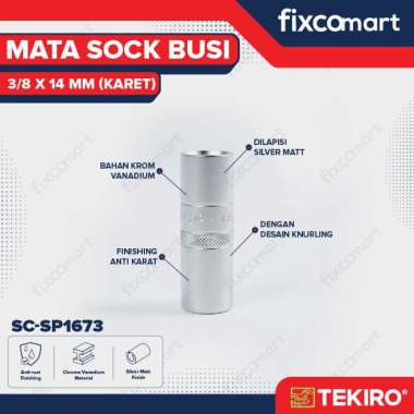 TEKIRO Kunci Busi Karet 3/8 Inch 14 mm