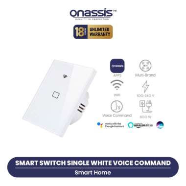 ONASSIS SMART SWITCH SINGLE WHITE VOICE COMMAND