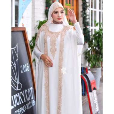 kaftan MADINA baju gamis kaftan wanita remaja muslim terbaru 2021 kekinian termurah mewah original e