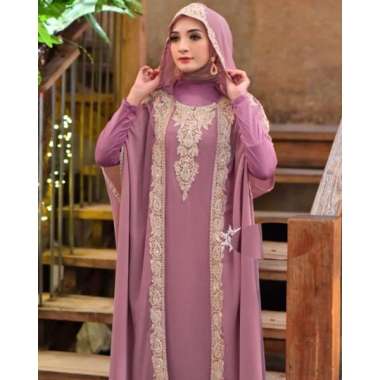 kaftan MADINA baju gamis kaftan wanita remaja muslim terbaru 2021 kekinian termurah mewah original e