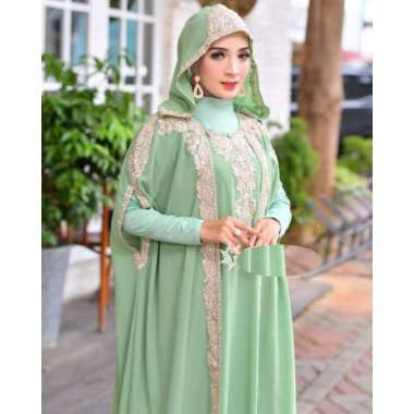 kaftan MADINA baju gamis kaftan wanita remaja muslim terbaru 2021 kekinian termurah mewah original e