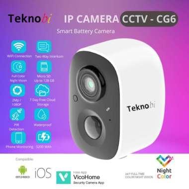 Teknobi CG6 IP Camera CCTV Portable Baterai AI Waterproof Wireless