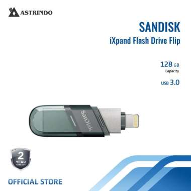 SANDISK IXPAND FLASH DRIVE FLIP 128GB FOR iPHONE- (SDIX90N-128G-GN6NE)