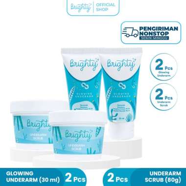 [Glowing Package] Brighty Glowing Underarm 2 pcs + Brighty Underarm Scrub 2 pcs PAKET