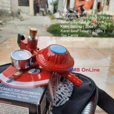 Regulator Kompor Gas Elpiji Kopana Pertamina TOPGAS Safety Lock Prime Original