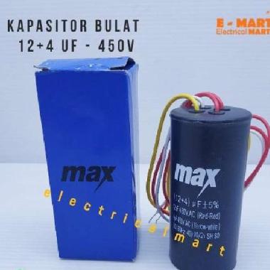 KAPASITOR Bulat Mesin Cuci 4 Kabel 12 + 4 UF - 450 V