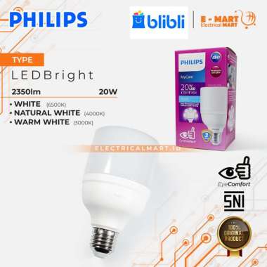 PHILIPS LED BRIGHT 20W PUTIH GROSIR LEBIH TERANG / LED 20Watt PHILIPS Putih