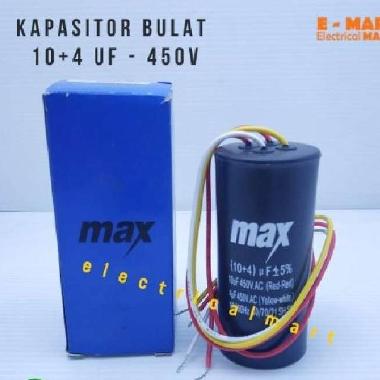 KAPASITOR Bulat Mesin Cuci 4 Kabel 10 + 4 UF - 450 V