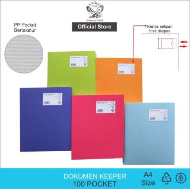 Dokumen Keeper / Clear Holder / Document Keeper / Display Book EAGLE A4 100 Pocket PINK