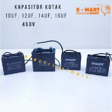 Kapasitor Kotak Pompa Air Kabel Hitam 14 UF