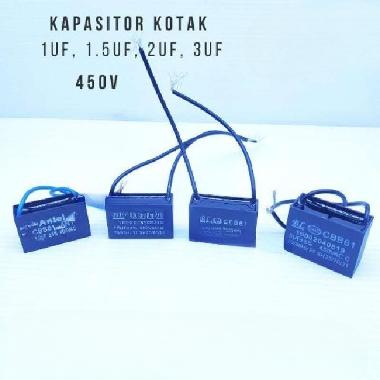 Kapasitor Kotak Kabel 1 uf - 3 uf / Kapasitor Spare Part Kipas Angin 2 UF