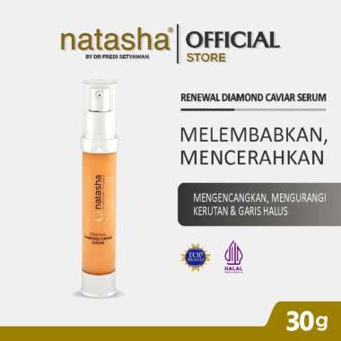 Natasha Renewal Diamond Caviar Serum - Serum glowing, anti aging, mengencangkan & mengurangi kerutan