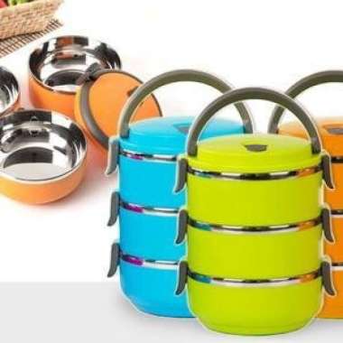 Rantang dan Lunch Box Nicest 3 susun Lunch Box Orange