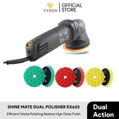 MURAH Mesin Poles Shinemate Dual Action Spot Polisher EX605 5in Orbit 12mm GRATIS 3 PAD