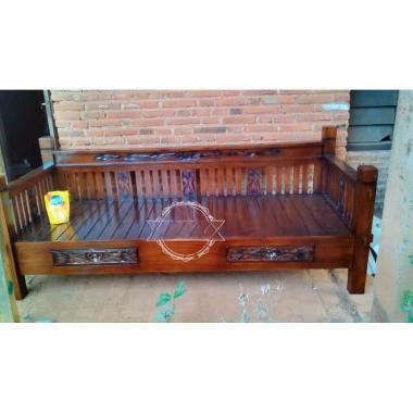 Termurah Mebel Asli Jepara  Bale Bale Jati - Kursi Risban Ukir