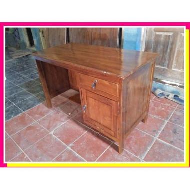 Meja kerja kantor kayu jati meja jati meja guru jati minimalis
