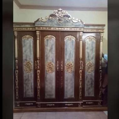 Lemari Pakaian jati Almari 4 pintu ukir Jepara