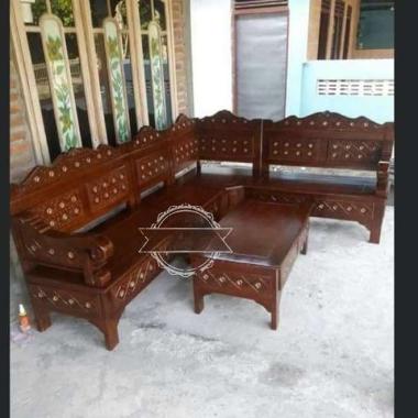 Kursi pojok/ sudut jati ukir Jepara