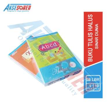 Buku Tulis Halus Sinar Dunia 38 Lembar [1 Pack/10 Buku] / Buku Tulis Sidu 38 Lembar 1 Pak / Latin / 