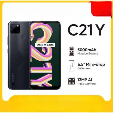 REALME C21Y HITAM SILANG RAM 3/32