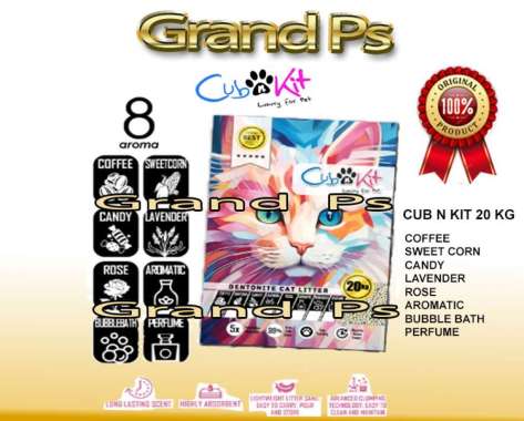 PASIR KUCING CUB N KIT 20KG PASIR GUMPAL WANGI UNTUK EKSPEDISI sweetcorn