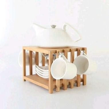 Rak gelas unik kayu jati