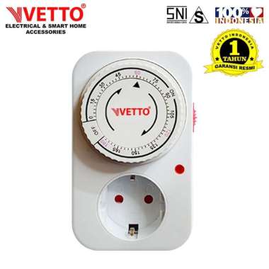 VETTO Stop Kontak Timer Analog - 3 Jam